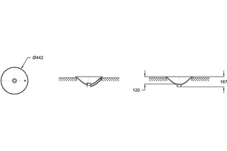 Vasque Carillon à encastrer par dessus en céramique - Blanc