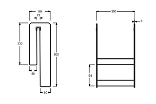 Etagère pour pare-bain et paroi Malice Blanc