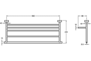 Rack à serviettes Moderne Chromé