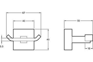 Patère simple Eo 
Chromé