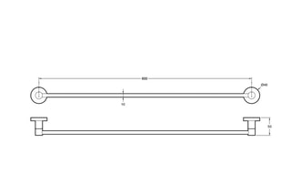 Barre porte-serviettes EO Classique 
Noir mat