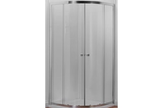 Quart de rond et 2 portes coulissantes Serenity Chromé