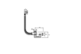 Vidage baignoire avec bonde Chromé