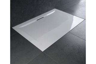 Receveur rectangulaire à poser antidérapant+ Flight Pure - Blanc