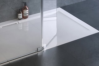 Receveur rectangulaire antidérapant+ Flight Pure - Blanc