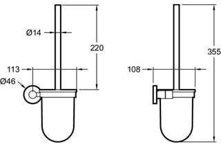 Porte-balai EO Classique 
Chromé