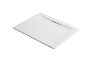 Receveur rectangulaire à poser antidérapant+ Flight Pure - Blanc