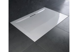 Receveur rectangulaire à poser antidérapant+ Flight Pure - Blanc