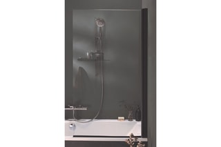 Pare-bain 1 volet Struktura - Noir et transparent