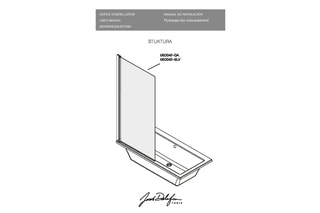 Pare-bain 1 volet Struktura - Noir et transparent