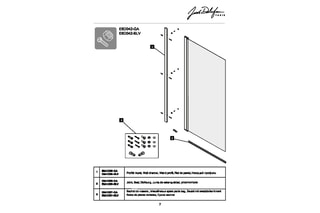 Pare-bain 1 volet Struktura - Noir et transparent