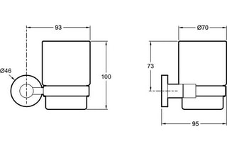 Porte-gobelet Classique - Chromé