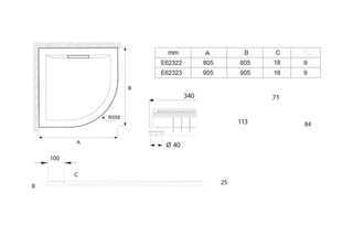 Receveur rectangulaire Flight Pure - Blanc