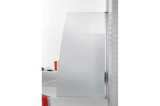 Pare-bain 1 volet droite Serenity - Chromé et transparent