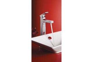 Mitigeur de lavabo haut avec vidage Strayt - Chromé