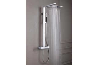 Colonne de douche thermostatique Strayt Argenté