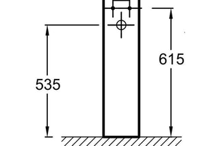 Colonne pour lavabo en céramique Struktura Blanc