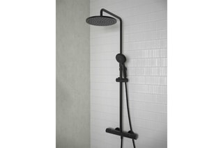 Colonne de douche Juliette thermostatique - Noir mat
