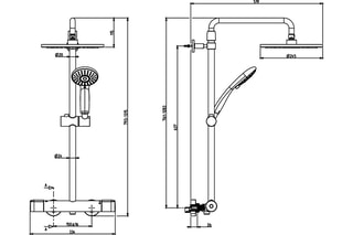 Colonne de douche Juliette thermostatique - Chrome