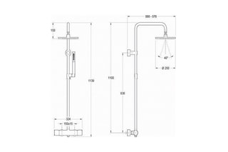 Colonne de douche thermostatique Toobi - Chromé