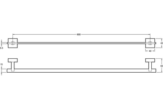 Barre porte-serviettes Eo - Chromé