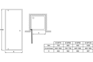 Porte pivotante Serenity Chromé
