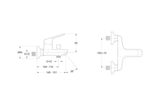 Mitigeur bain-douche Aimé Chromé
