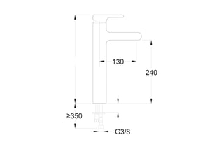 Mitigeur de lavabo haut Singulier Chromé