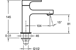 Robinet indépendant lave-mains Strayt - Chromé