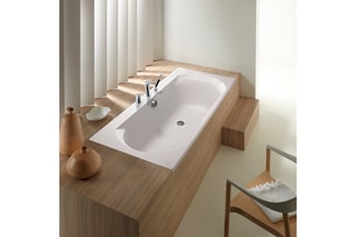 Mitigeur bain-douche 3 trous sur gorge Aleo + - Chromé