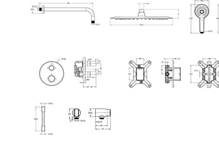 Mitigeur encastré thermostatique douche Metro - Noir