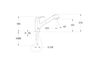 Mitigeur évier avec douchette Fairfax  - Chromé
