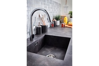 Mitigeur de cuisine à bec tube avec douchette Suzanne - Chromé brillant