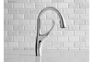 Mitigeur de cuisine à bec tube avec douchette Suzanne - Chromé brillant