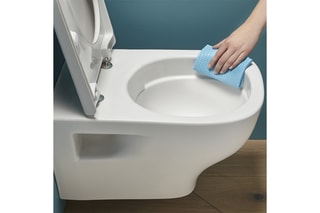 Ensemble WC suspendu sans bride en céramique Stuktura - Blanc