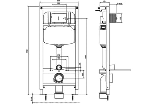 Ensemble WC suspendu sans bride Patio en céramique - Blanc