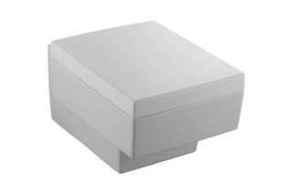 Ensemble WC suspendu sans bride Terrace en céramique - Blanc