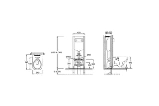 Bâti-support autoportant Elite 
Noir et blanc