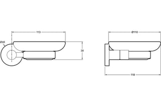 Porte-savon EO Classique - 
Noir mat