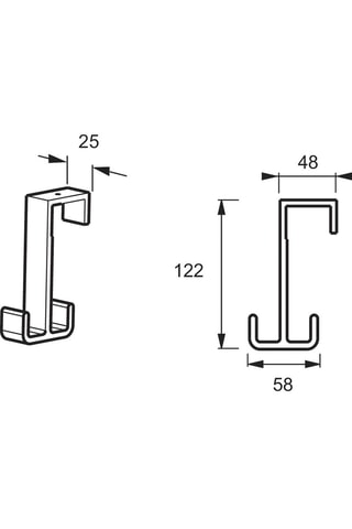 Crochet porte-serviettes pour paroi de douche en verre trempé Nouvelle Vague