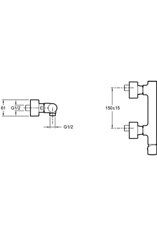 Mitigeur de douche mural Toobi