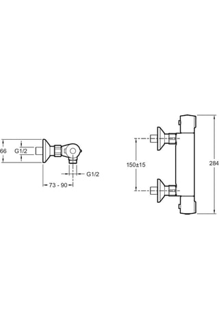 Mitigeur de douche thermostatique mural July