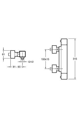 Mitigeur de douche thermostatique Strayt