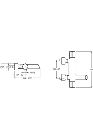 Mitigeur de douche thermostatique Toobi