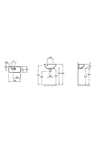 Lave-mains compact en céramique Struktura