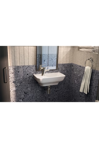 Lave-mains compact en céramique Struktura