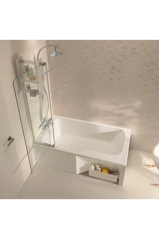 Baignoire encastrée 2-en-1 avec vidage