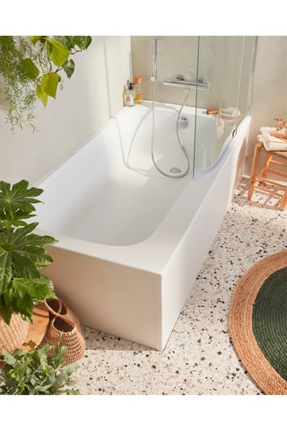 Baignoire encastrée 2-en-1 avec vidage