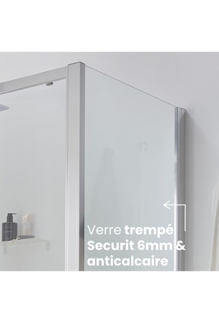 Paroi de douche à l'italienne en verre trempé Serenity