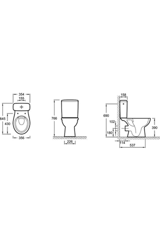 Ensemble de WC en céramique